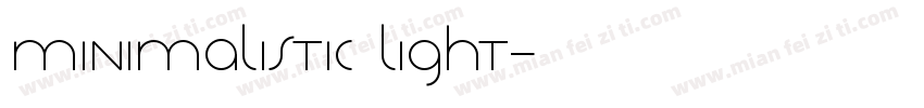Minimalistic Light字体转换